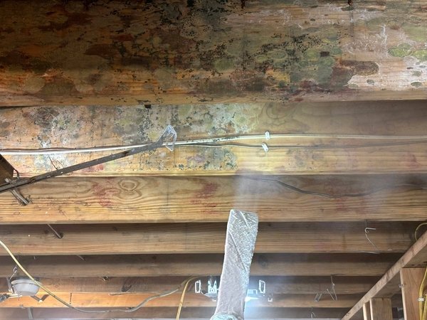 Illustration der Schimmelentfernung mit Trockeneis.